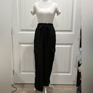 🆕 No Comment Black & White Jumpsuit with Tie Waist Size S